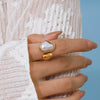 Wholesale Stainless Steel Ring For Women With Geometric Design And Electroplating Treatment