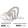 Wholesale Stainless Steel Ring For Women With Wave And Geometric Patterns Electroplated