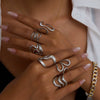 Wholesale Stainless Steel Ring For Women With Wave And Geometric Patterns Electroplated