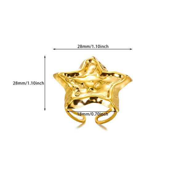 Wholesale Stainless Steel Ring Geometric Heartshaped Electroplated Design For Women