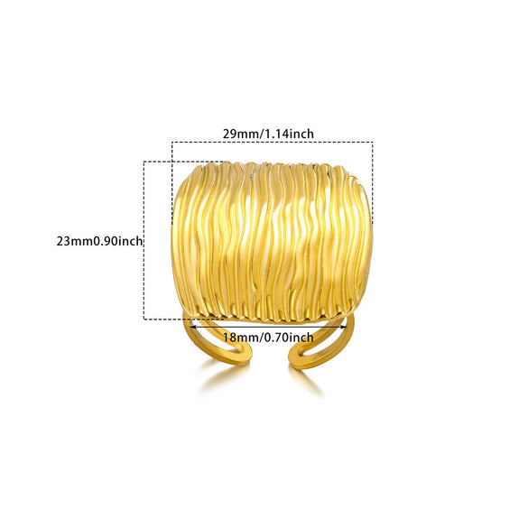 Wholesale Stainless Steel Ring Geometric Heartshaped Electroplated Design For Women