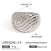 Wholesale Stainless Steel Ring Geometric Style Electroplating Jewelry For Women