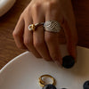 Wholesale Stainless Steel Ring Geometric Style Electroplating Jewelry For Women