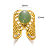 Wholesale Stainless Steel Ring In Sun Shape With Inlaid Turquoise Electroplated Unisex And Women's Jewelry