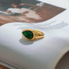 Wholesale Stainless Steel Ring Inlaid With Zirconium Electroplated 18K Gold Simple Snake Design For Women