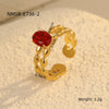 Wholesale Stainless Steel Ring Inlaid Zircon Light Luxury Style Electroplated For Women