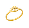 Wholesale Stainless Steel Ring With Butterfly Crown And Heart Shaped Design Geometric Style Electroplated