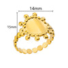 Wholesale Stainless Steel Ring With Butterfly Crown And Heart Shaped Design Geometric Style Electroplated