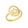Wholesale Stainless Steel Ring With Butterfly Crown And Heart Shaped Design Geometric Style Electroplated