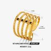 Wholesale Stainless Steel Ring With Geometric And Floral Style 18K Gold Plated For Women