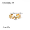 Wholesale Stainless Steel Ring With Geometric Design And Electroplating For Women