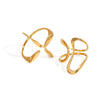 Wholesale Stainless Steel Ring With Geometric Design And Electroplating For Women