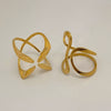 Wholesale Stainless Steel Ring With Geometric Design And Electroplating For Women