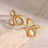 Wholesale Stainless Steel Ring With Geometric Design And Electroplating For Women