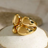 Wholesale Stainless Steel Ring With Geometric Design And Electroplating Treatment For Women