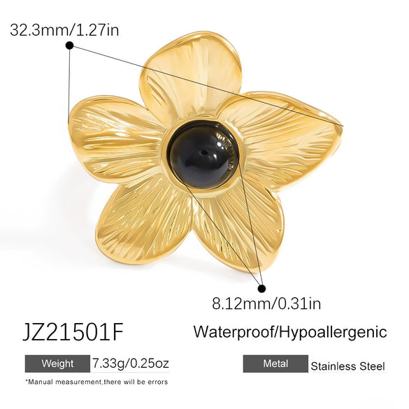 Wholesale Stainless Steel Ring With Geometric Pattern Electroplated For Women
