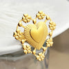 Wholesale Stainless Steel Ring With Heart Shape Niche Design Light Luxury Style Electroplated Couple Ring For Men And Women
