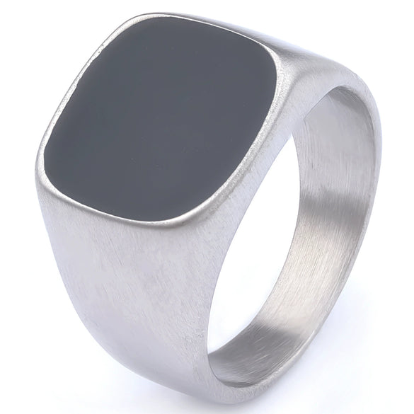 Wholesale Stainless Steel Ring With Letters Numbers Text Pattern For Men And Women Personality Style Apply Oil Processing
