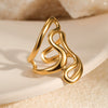 Wholesale Stainless Steel Ring With Minimalist Cold Wind Niche Design And Electroplating Light Luxury Style Geometric Shape For Women