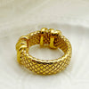 Wholesale Stainless Steel Ring With Snakeskin Pattern And Embossed Design French Retro Style Electroplated
