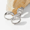 Wholesale Stainless Steel Ring With Star Moon Geometric Design Electroplated Jewelry For Women
