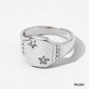 Wholesale Stainless Steel Ring With Star Moon Geometric Design Electroplated Jewelry For Women