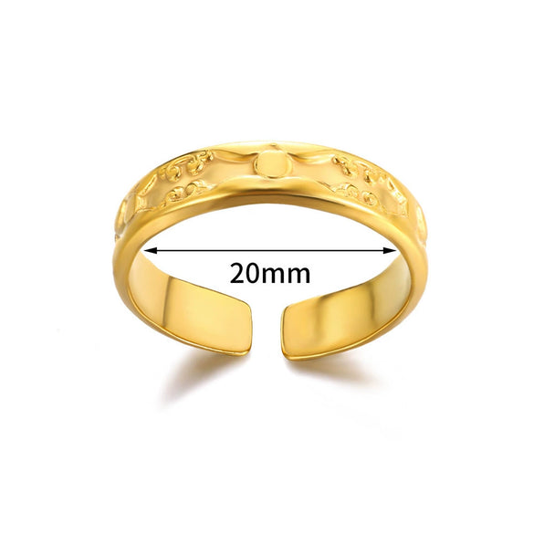 Wholesale Stainless Steel Ring With Water Drop And Geometric Asymmetrical Design Electroplated Stylish For Female