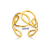 Wholesale Stainless Steel Ring With Water Drop And Geometric Asymmetrical Design Electroplated Stylish For Female