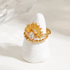 Wholesale Stainless Steel Rings With Geometric Pattern For Women Stacked Wear Electroplated High End Feeling