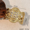 Wholesale Stainless Steel Rings With Hollow Design Retro Geometric Electroplated Jewelry