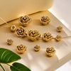 Wholesale Stainless Steel Rose Pattern Handmade Casting Beaded Jewelry Accessories Bracelet And Necklace
