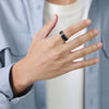 Wholesale Stainless Steel Rotatable Ring For Men In Black