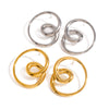 Wholesale Stainless Steel Rotating Hollow Earrings With Geometric Style And 18K Gold Plated Electroplating For Women