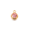 Wholesale Stainless Steel Round Birthstone Pendant Accessories With Electroplating