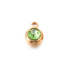 Wholesale Stainless Steel Round Birthstone Pendant Accessories With Electroplating