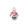Wholesale Stainless Steel Round Birthstone Pendant Accessories With Electroplating