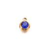 Wholesale Stainless Steel Round Birthstone Pendant Accessories With Electroplating