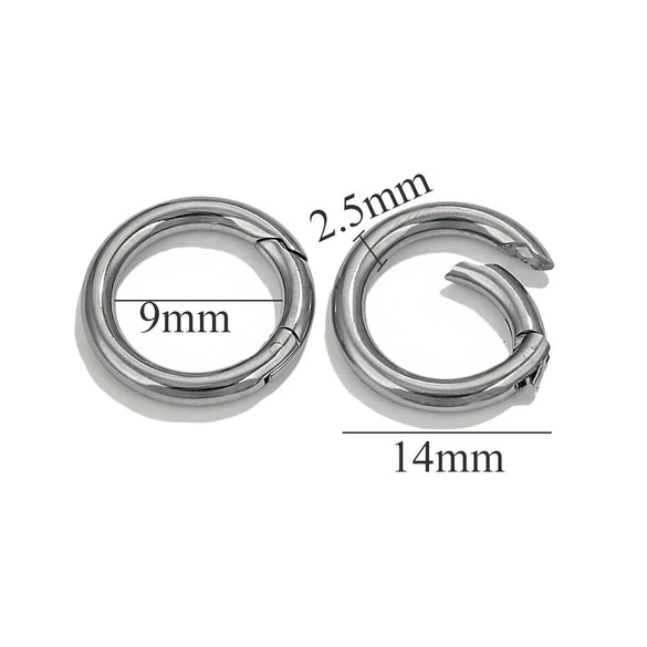 Wholesale Stainless Steel Round Diy Hardware Spring Buckle With Environmentally Friendly Treatment