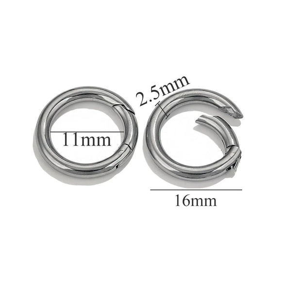 Wholesale Stainless Steel Round Diy Hardware Spring Buckle With Environmentally Friendly Treatment