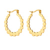 Wholesale Stainless Steel Round Geometric Electroplated Fashion Cold Style Women's Earrings