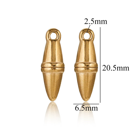 Wholesale Stainless Steel Round Pendant Necklace Accessories Electroplated 18K Gold Color Diy Jewelry