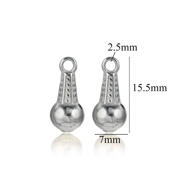 Wholesale Stainless Steel Round Pendant Necklace Accessories Electroplated 18K Gold Color Diy Jewelry