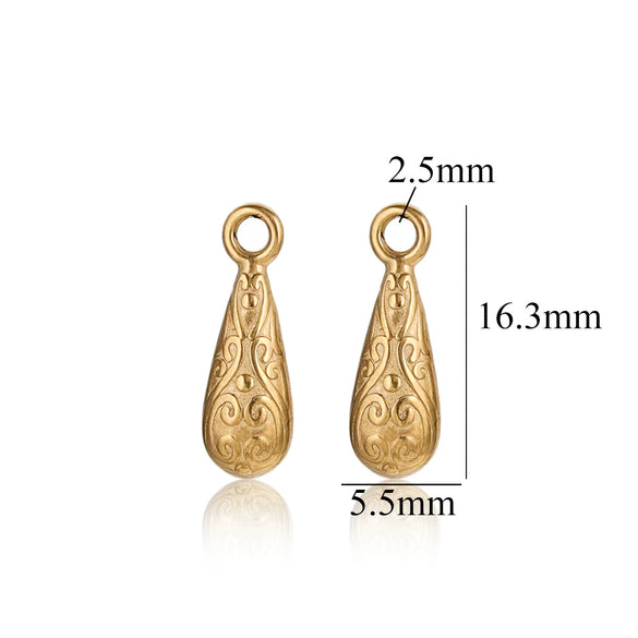 Wholesale Stainless Steel Round Pendant Necklace Accessories Electroplated 18K Gold Color Diy Jewelry