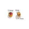 Wholesale Stainless Steel Round Perforated Electroplated Beads Necklace Accessories With Watercolor Diamond Pattern
