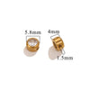 Wholesale Stainless Steel Round Perforated Electroplated Beads Necklace Accessories With Watercolor Diamond Pattern