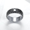 Wholesale Stainless Steel Round Ring Hiphop Retro Style Personality Design Apply Oil Processing Unisex