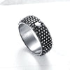 Wholesale Stainless Steel Round Ring Hiphop Retro Style Personality Design Apply Oil Processing Unisex