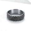 Wholesale Stainless Steel Round Ring Hiphop Retro Style Personality Design Apply Oil Processing Unisex