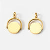 Wholesale Stainless Steel Round Rotatable Pendant And Earrings With Electroplating Treatment