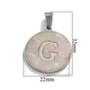 Wholesale Stainless Steel Round Shell Letter Pendant Jewelry Accessories Necklace Electroplated 18K Diy Handmade Fashion Style